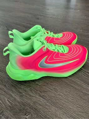 Nike big Kids Pink and Neon Green Athletic Sneakers